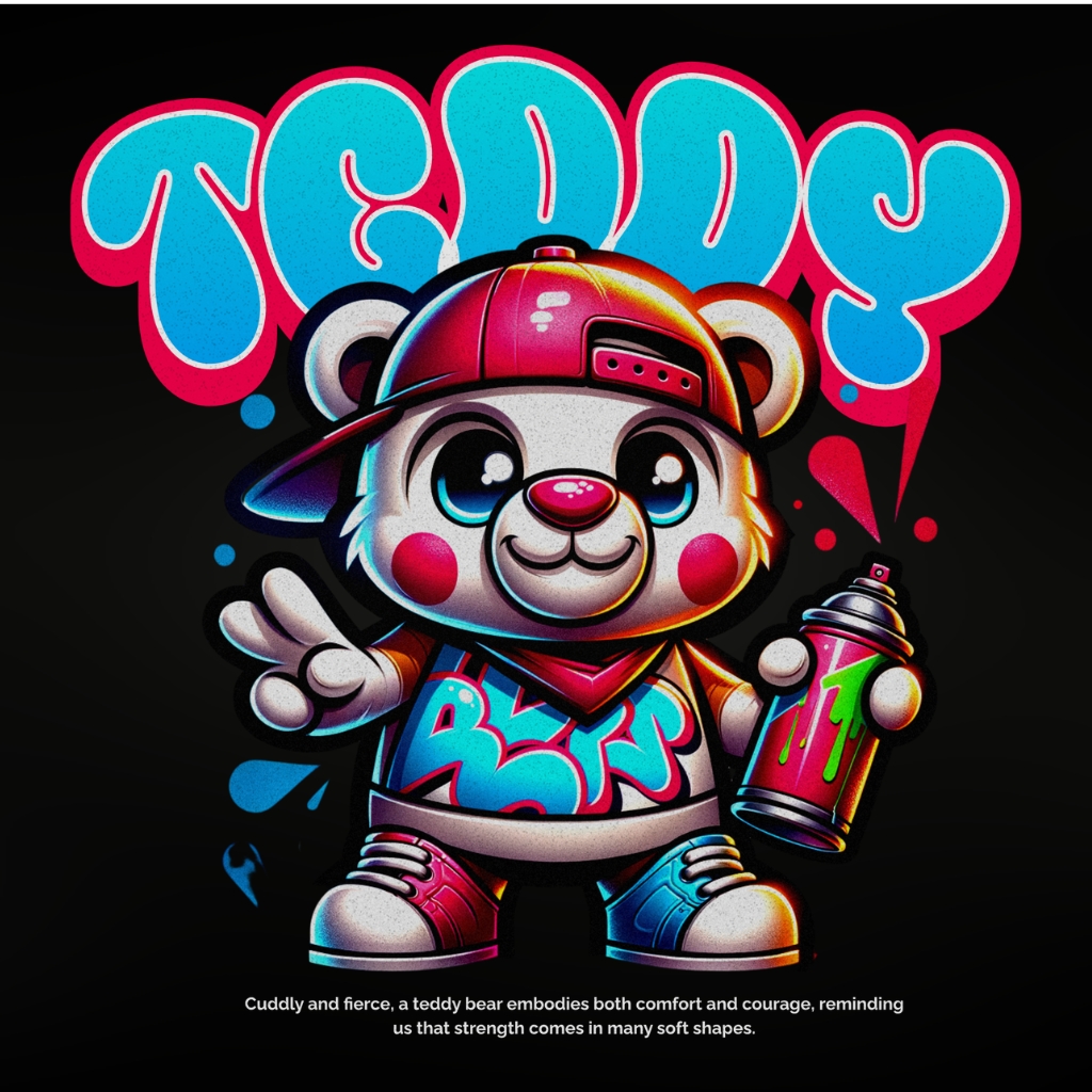 Bluza graffiti teddy